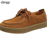 Niulatu Men's Shoes Lace up Leather Casual Shoes Spring Autumn Male Sneakers Designer Man Shoes Genuine Leather Barefoot Shoes DJSE