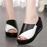Niulatu Flops 2025 Women Beach Wedges Slippers Summer Gladiator Sandals Women Casual Shoes Woman Platform Flip Flops DJSE