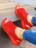 Niulatu Women Summer Shoes 2025 Mesh Fish Platform Sandals Women's Closed Toe Wedge Sandals Ladies Light Casual Shoes Zapatillas Muje DJSE