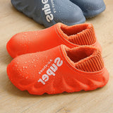 Niulatu Waterproof Non-Slip Home Slippers Men Cotton Shoe EVA Slippers Winter Warm Indoor Ladies Soft Couples Platform Shoes Zapatos DJSE