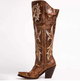 Niulatu women fashion boots spring Low Heel Women Shoes Cool British embroidered Design Soft Short Boots Party Knee High Boots DJSE