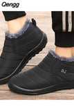 Niulatu Men Boots 2025 Waterproof Winter Shoes for Men Slip On Ankle Boots Keep Warm Solid Color Snow Winter Boots Botas Hombre Zapatos DJSE