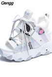 Niulatu Women Fashion Designer Height Increasing Ladies Sandal High Heels Shoes Woman Sport Beach Sandalias Wedges Platform Sandals DJSE