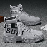 Niulatu Winter Men's Booties Fashion Personality British Style Mens Canvas Shoes Warm Comfort High-Top Tooling Male Tide Boots DJSE