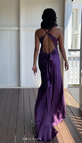 Niulatu V Neck Backless Evening Dress Long Prom Dress Party Dress HZ1007