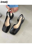 Niulatu Elegant Women Sandals Fashion Ladies Elastic Band Flat Heel Mule Shallow Slingback Party Dress Shoes Sandalias Mujer DJSE