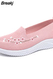 Niulatu Women Flats Shoes Fashion All-match Female Sneakers Soft Comfort Walking Shoes Lightweight Breathable DJSE