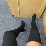 Niulatu Heels Shoes Female Thin Heel Ankle Women Boots Women Sock Boots Sexy Knitting Stretch Boots Botas Zapatos Mujer 2025 DJSE