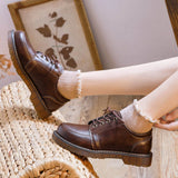 Niulatu Women Oxfords Women's shoes Ladies PU Leather Solid Shoes Female Round Toe Sewing Comfortable Footwear Lolita Shoes 2025 DJSE