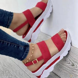 Niulatu Women Sandals Fashion Ladies Platform Sandals Woman Summer Sandals Buckle Non-Slip Beach Sandals Women Wedge Shoes DJSE