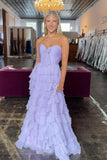 Straps Green Chiffon Tiered Ruffle Party HZ0308