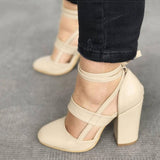 Niulatu Women Pumps Plus Size 35-43 Women Heels Chaussures Femme Gladiator Summer High Heels For Party Wedding Shoes Women Thick Heels DJSE