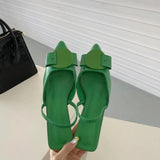 Niulatu Women Slingback Sandals Fashion Bow-knot Buckle Ladies Pumps Shoes Thin Low Heel Pointed Toe Slip On Mules DJSE