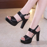 Niulatu 32-43 Block Heel Platform Sandals Summer 2025 Elegant High Heels Sandals Women Soft Leather Shoes for Office Model DJSE