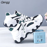 Niulatu Women Sports Shoes Fashion Women's Sneakers 2025 Lace-Up Shoes Hollow Breathable Mesh Vulcanized Shoes Female Leisure Shoes DJSE