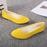 Niulatu Women Flat Shoes Trend Simple Sweet Classic Candy Colors New Autumn Summer Casual Flock Flats Boat Cute Girls Flats Office Shoes DJSE