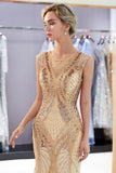 Niulatu Long Mermaid Jewel Beading Sequins Evening HZ1007