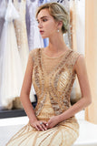 Niulatu Long Mermaid Jewel Beading Sequins Evening HZ1007