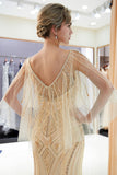 Niulatu Long Mermaid Jewel Tulle Beading Prom Dress with HZ1007
