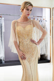 Niulatu Long Mermaid Jewel Tulle Beading Prom Dress with HZ1007
