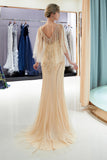Niulatu Long Mermaid Jewel Tulle Beading Prom Dress with HZ1007