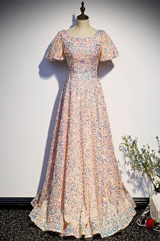Blush Sequins A-line Long Party HZ0308