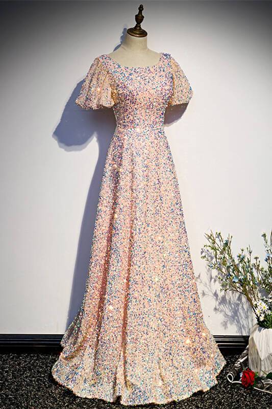 Blush Sequins A-line Long Party HZ0308