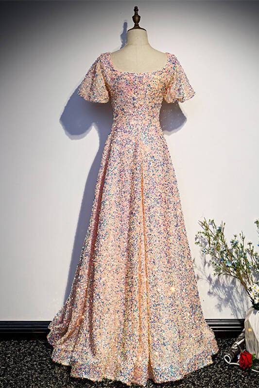 Blush Sequins A-line Long Party HZ0308