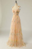 Princess Champagne A-line Embroidered Formal HZ0308