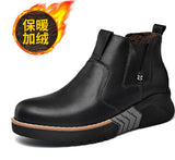 Niulatu Men Boots Elevator Shoes Height Heightening Man Increase Insole 7cm Leather Motorcycle Winter Fashion DJSE