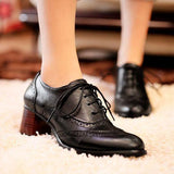 Niulatu Style Carved Classy Lace Up Oxford Shoes DJSE
