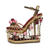 Niulatu Flower Sandals Women Super High Heel 16cm Platform Wedding Shoes Ankle Strap Buckle Luxury Party Shoes Woman FT337 DJSE