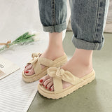 Niulatu Women Slippers Fairy Style Fashion Student Thick Soled Roman Sandals 2025 New Fashion Soled Flat Shoes Femmes Sandalias DJSE