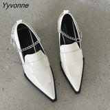 Niulatu New Brand Women Pumps Fashion Low Round Heel Ladies Slingback Pointed Toe Slip On Oxford Shoes Casual Office Shoe DJSE