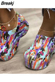 Niulatu Popular Serpentine Small Hole Women Sandals Cute Slippers Platform Thick Bottom Back Strap Summer Ladies Casual Shoes DJSE