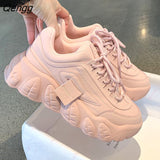Niulatu Sneakers Women Fashion Comfortable Platform Vulcanize Shoes Autumn Lace Up Flats Casual Ladies Footwear Summer Basket DJSE