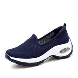 Niulatu Women Sneakers Ladies Slip on Knitting Autumn Walking Shoes Female Casual Comfort 2025 Fashion Woman Loafers Flat Shoes DJSE