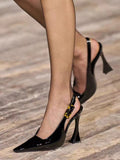 Niulatu Toe High Heels Shoes Women Sandals New Dress Party Shoes Summer 2025 Designer Slingback Walking Zapatos Femme Pumps DJSE