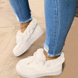 Niulatu Winter Flat Shoes Woman Warm Snow Boots Ladies Fur Ankle Boots Plus Size Bee Fashion Moccasins Footwear new DJSE