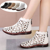 Niulatu Women's Hollow Out Zip Platform Breathable Boots Shoes for Women Botas Femininas Botines De Mujer Zapatos Chaussure DJSE