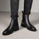 Niulatu Elegant Chelsea Boots Leather Men Couple Shoes Size 35 47 Slip-on Dress Formal Boots Model Fashion Show222 DJSE