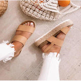Niulatu Women Sandals 2025 Platform Sandals Wedges Shoes Ladies Peep Toe Gladiator Sandalias Mujer Summer Shoes Linen Wedge Heel Sandals DJSE
