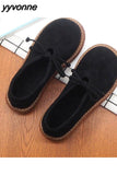 Niulatu Big Head Doll Shoes Lace-up Literary Short Boots Thick Bottom Ankle Boots Japanese Harajuku Style Flat Casual Shoes DJSE