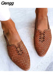 Niulatu Pointed Toe Women Muller Shoes Shoes Low Heels Back Strap Loafers Shallow Mouth Buckle Casual Female Shoes DJSE