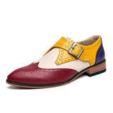 Niulatu Brogue Shoes Big Size 48 47 Men Dress Shoes Wedding Leather Mens Oxfords Luxury Brand Business Formal Zapatos DJSE
