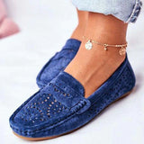 Niulatu Women Moccasins Shoes Ladies Slip on Loafers Casual Comfort Woman Sewing Suede Flats Female Soft Bottom Lightweight New DJSE