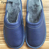 Niulatu men slippers luxury autumn winter flat shoes non-slip casual home rubber slippers male dad corcise leather shoes DJSE
