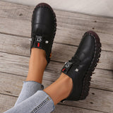 Niulatu Autumn Casual Women Shoes Platform Loafers 2025 Lace Up Leather Flats Slip-On Mom Shoe Mujer Zapatos Chaussure Femme DJSE