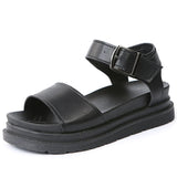 Niulatu Arrival Brand Open Toe Platform Punk Chunky Heel Buckle women's Sandals Black Leisure Casual Summer Shoes Woman DJSE