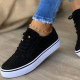 Niulatu Women Flats Women's Casual Lace Up Shoes Female Platform Suede Footwear Ladies Comforts Breathable Vulcanized Zapatos Mujer DJSE